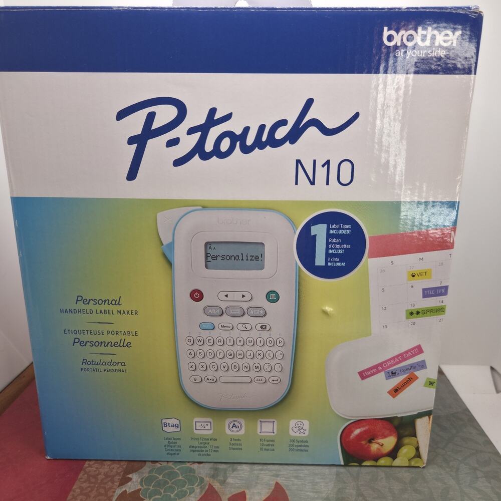 Brother P-Touch PT-N10 Personal Handheld Label Maker Portable B-TAG 1/2 Inch